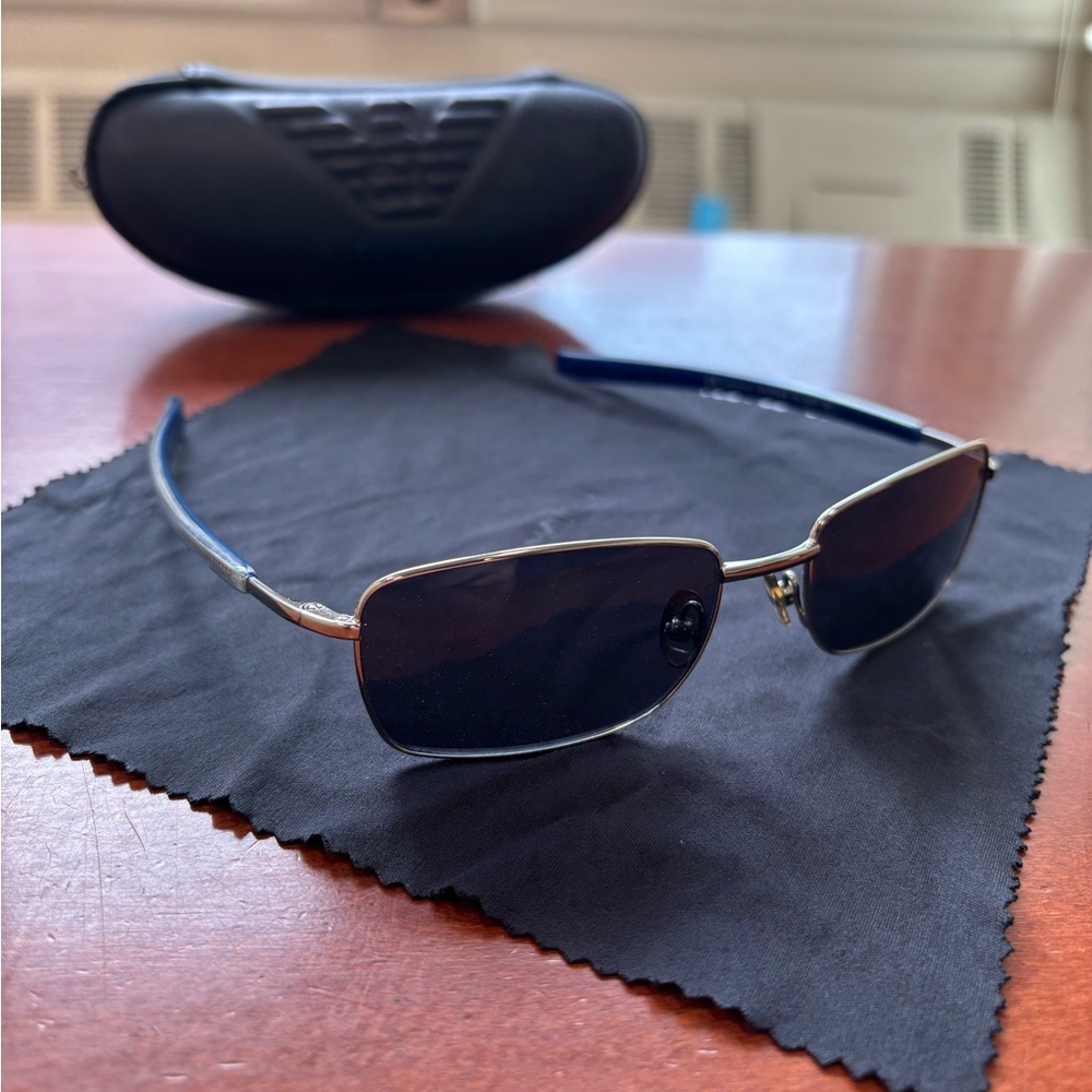 Emporio Armani Slim Rectangular Sunglasses